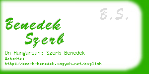 benedek szerb business card